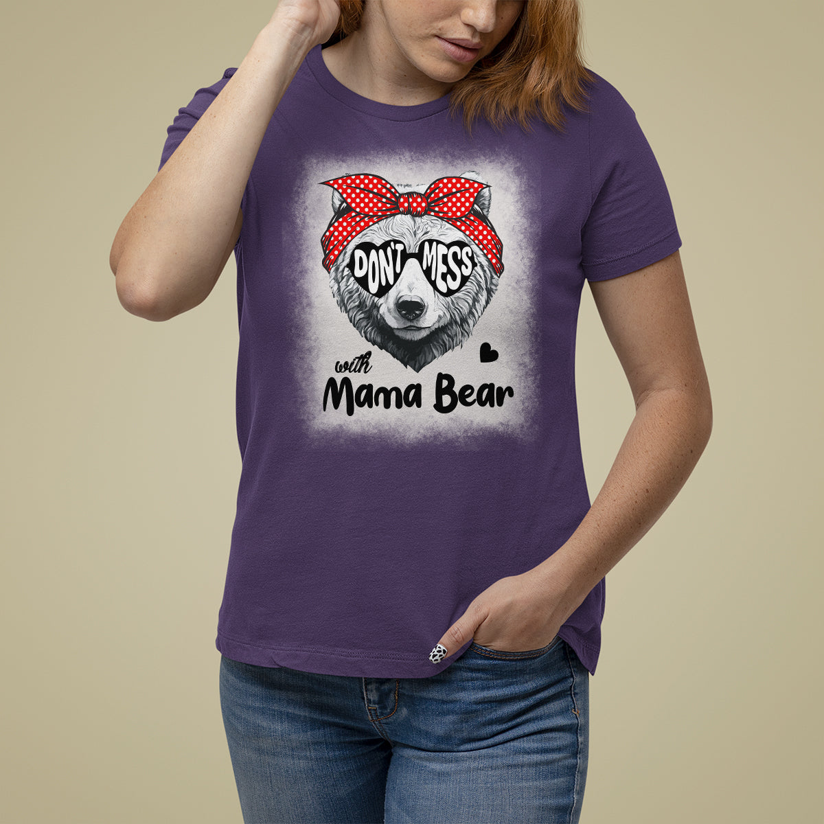 Mother's Day T Shirt For Women Don't Mess With Mama Bear Sunglasses - Wonder Print Shop