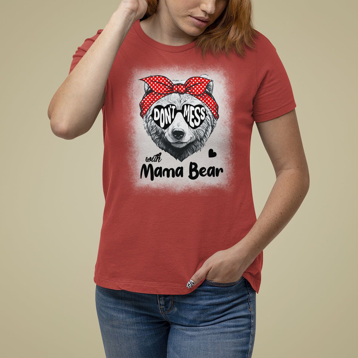 Mother's Day T Shirt For Women Don't Mess With Mama Bear Sunglasses - Wonder Print Shop