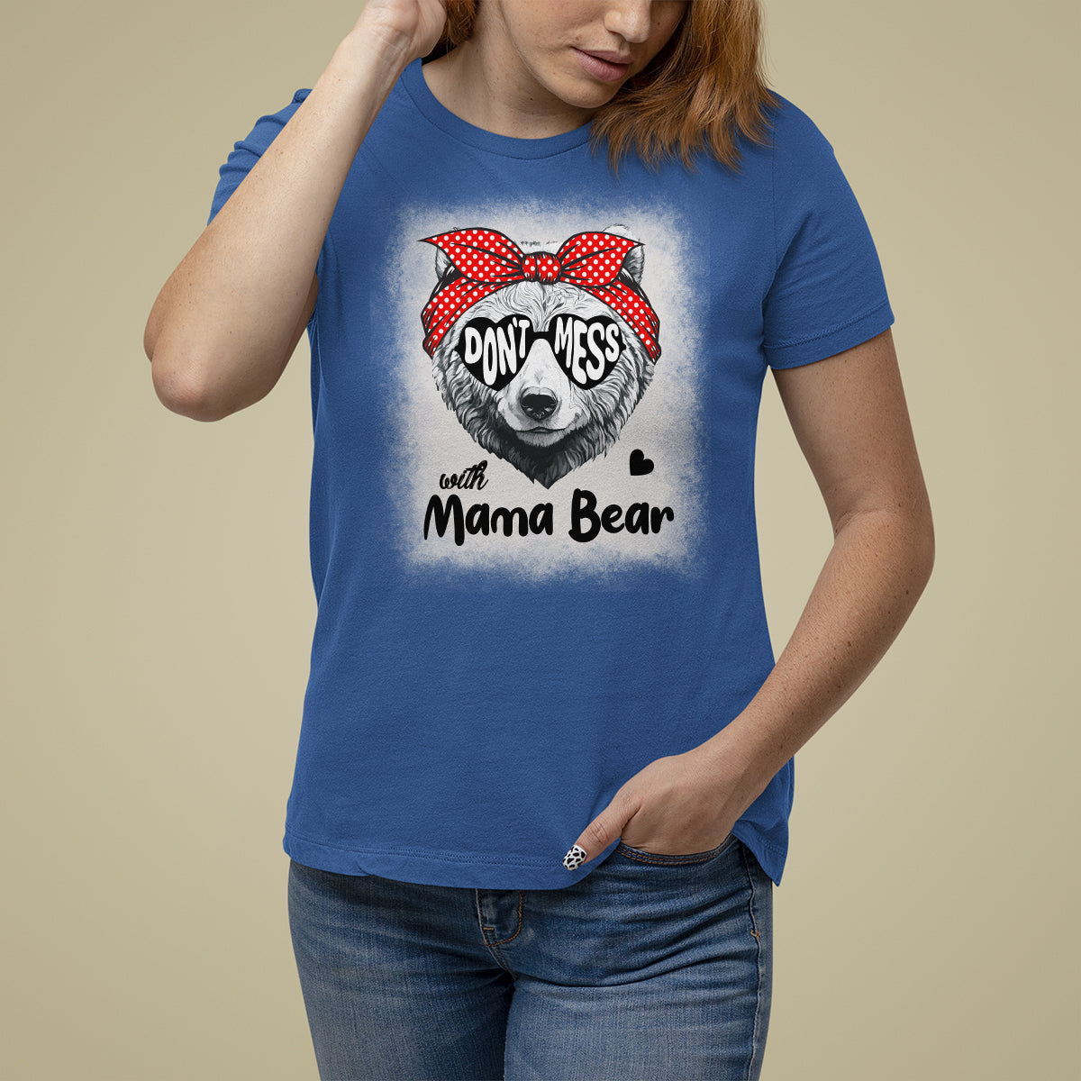 Mother's Day T Shirt For Women Don't Mess With Mama Bear Sunglasses - Wonder Print Shop