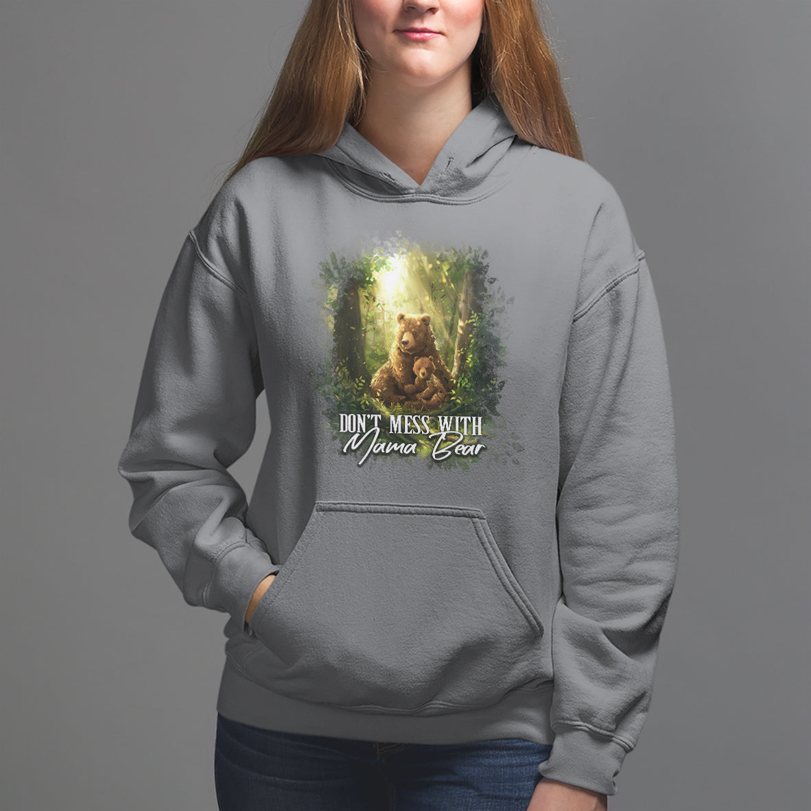 Mother's Day Hoodie Don't Mess With Mama Bear Fairy Forest - Wonder Print Shop