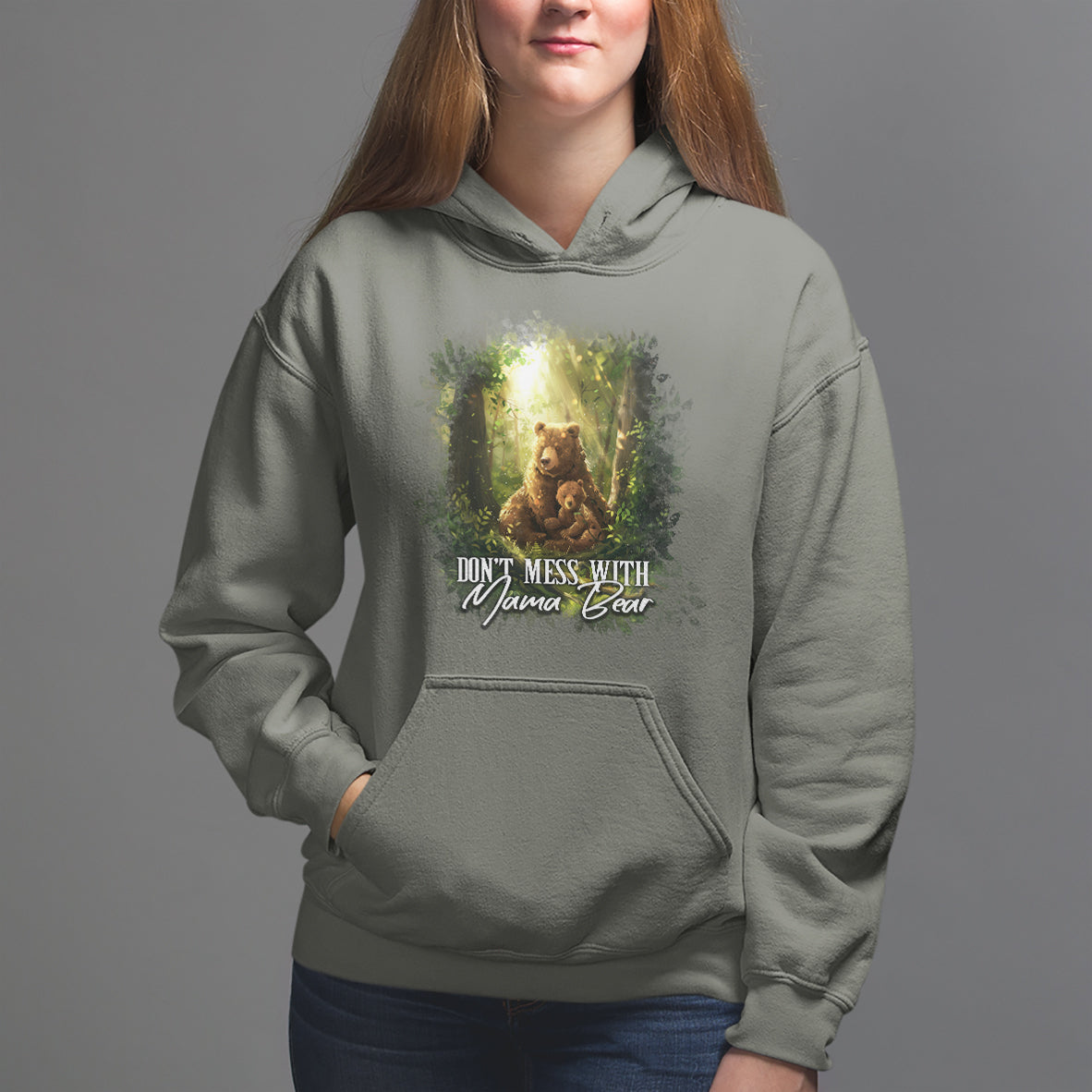 Mother's Day Hoodie Don't Mess With Mama Bear Fairy Forest - Wonder Print Shop