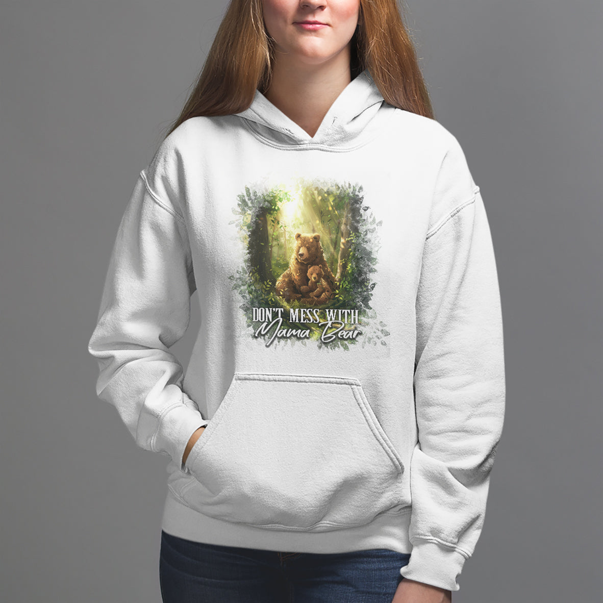 Mother's Day Hoodie Don't Mess With Mama Bear Fairy Forest - Wonder Print Shop