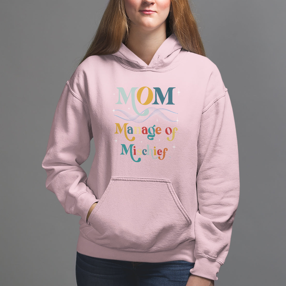 Mother's Day Hoodie Manager of Mischief Funny Mom Wizard Magic - Wonder Print Shop