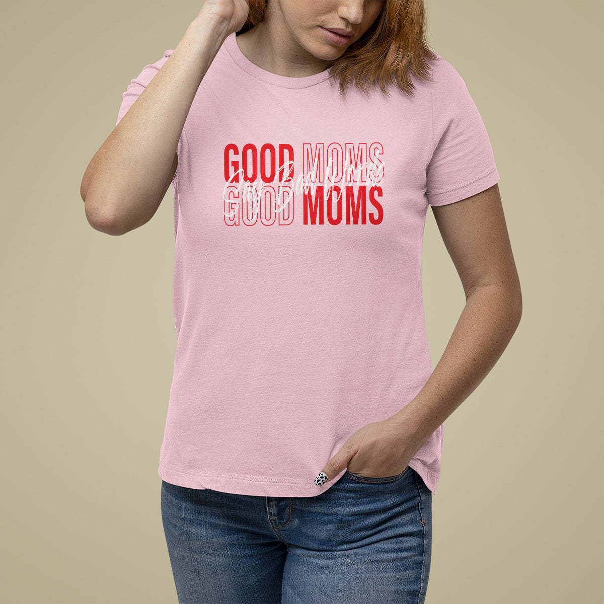 Mother's Day T Shirt For Women Good Moms Say Bad Words - Wonder Print Shop