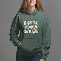 Mother's Day Hoodie Happiest Mama On Earth Groovy - Wonder Print Shop