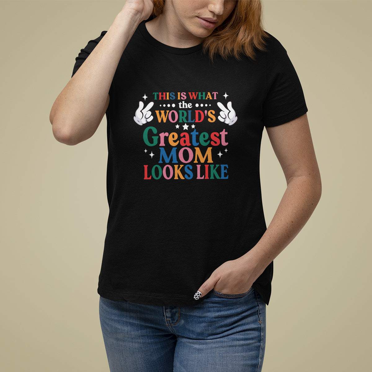 Mother's Day T Shirt For Women This Is What The World's Greatest Mom Looks Like - Wonder Print Shop