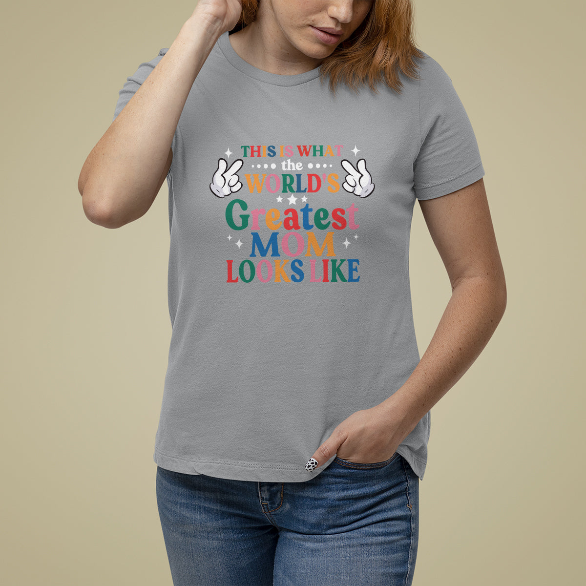 Mother's Day T Shirt For Women This Is What The World's Greatest Mom Looks Like - Wonder Print Shop