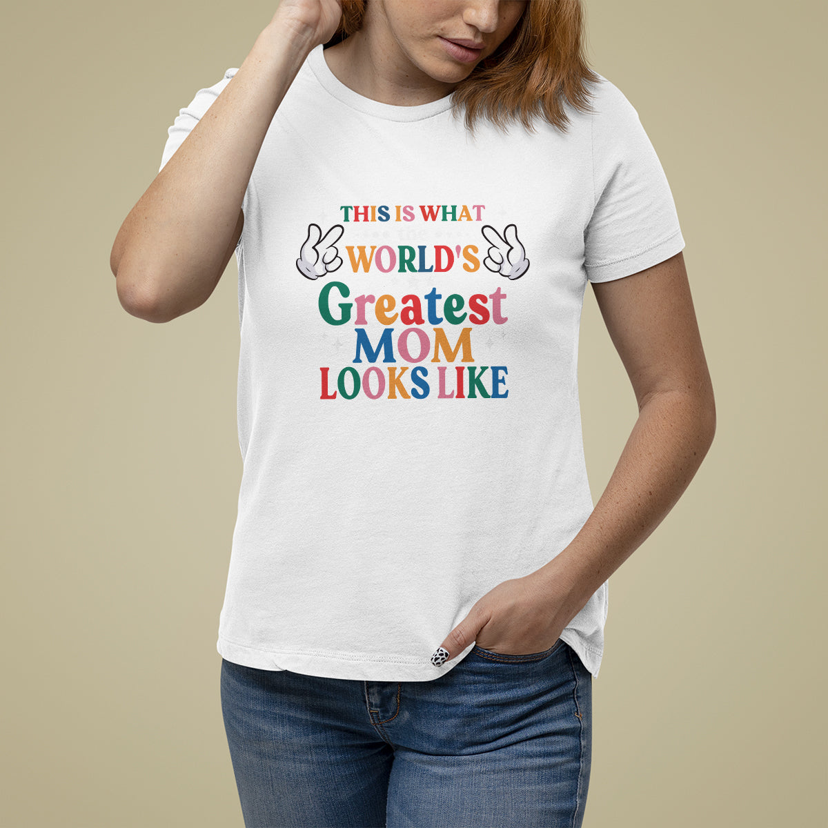 Mother's Day T Shirt For Women This Is What The World's Greatest Mom Looks Like - Wonder Print Shop