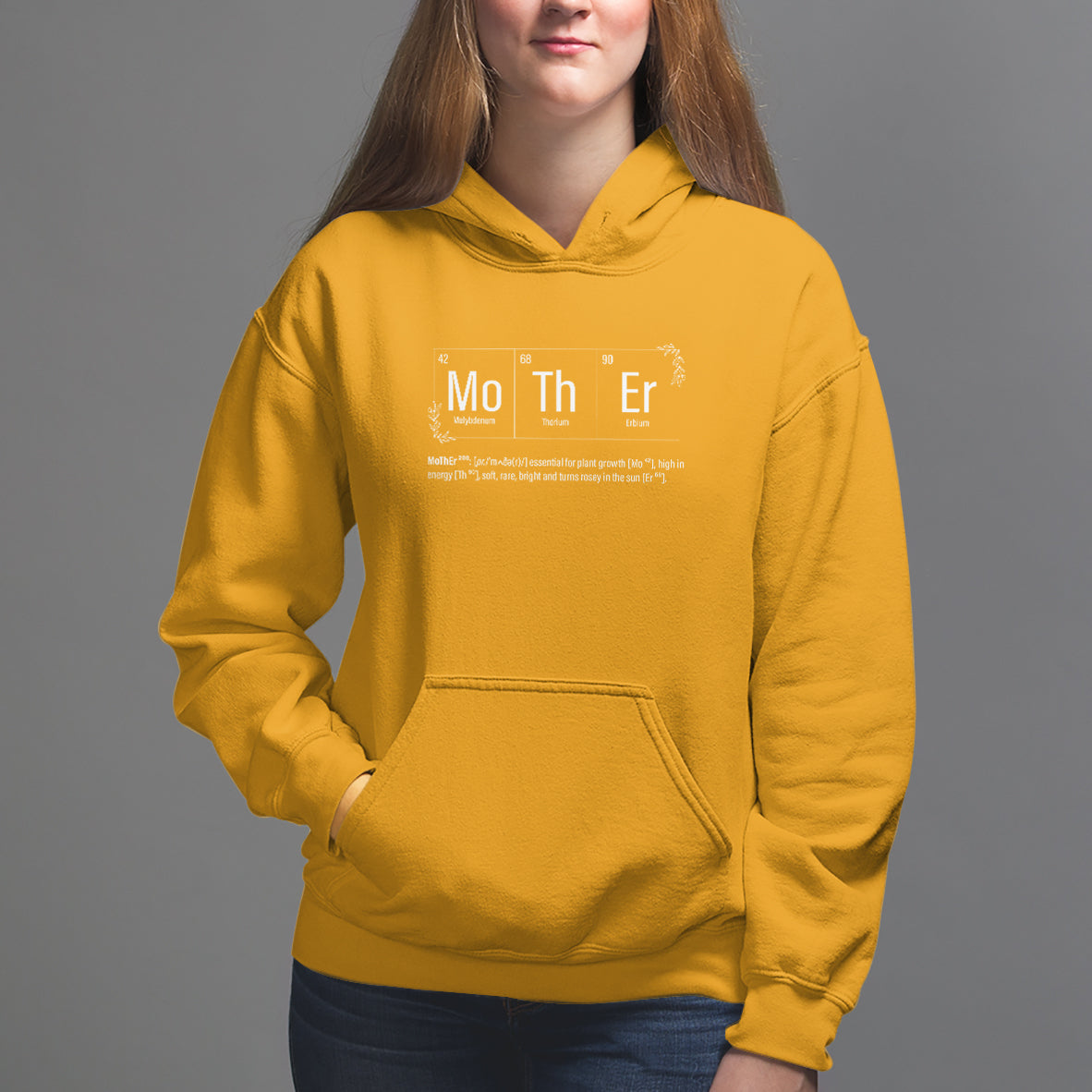 Mother's Day Hoodie Funny Mother Periodic Table Science Chemistry Mom - Wonder Print Shop