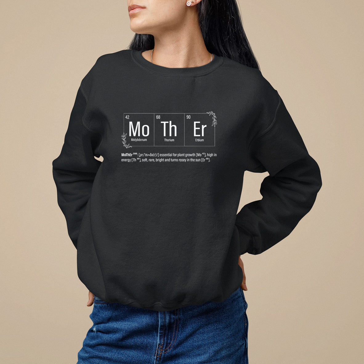 Mother's Day Sweatshirt Funny Mother Periodic Table Science Chemistry Mom - Wonder Print Shop