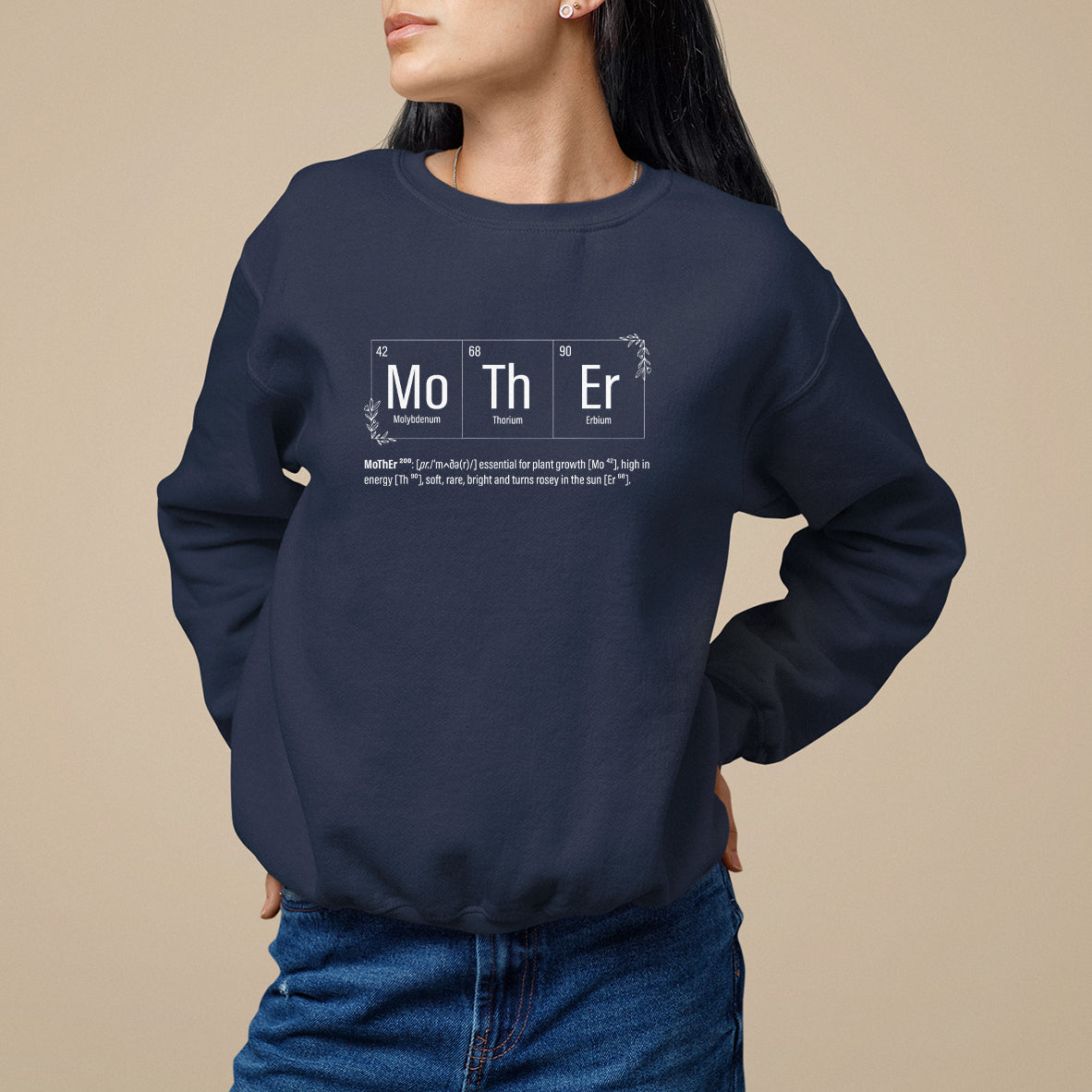 Mother's Day Sweatshirt Funny Mother Periodic Table Science Chemistry Mom - Wonder Print Shop