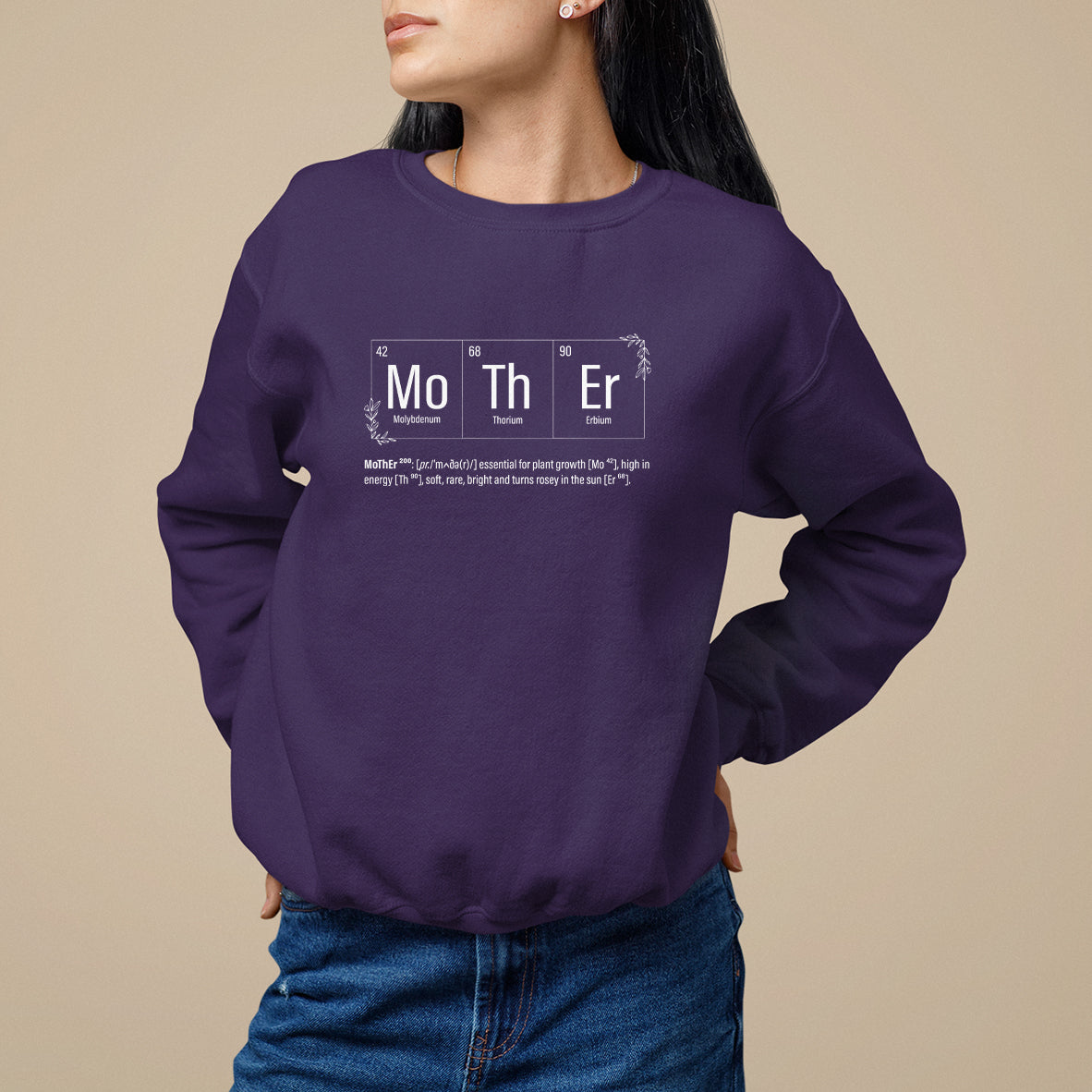 Mother's Day Sweatshirt Funny Mother Periodic Table Science Chemistry Mom - Wonder Print Shop