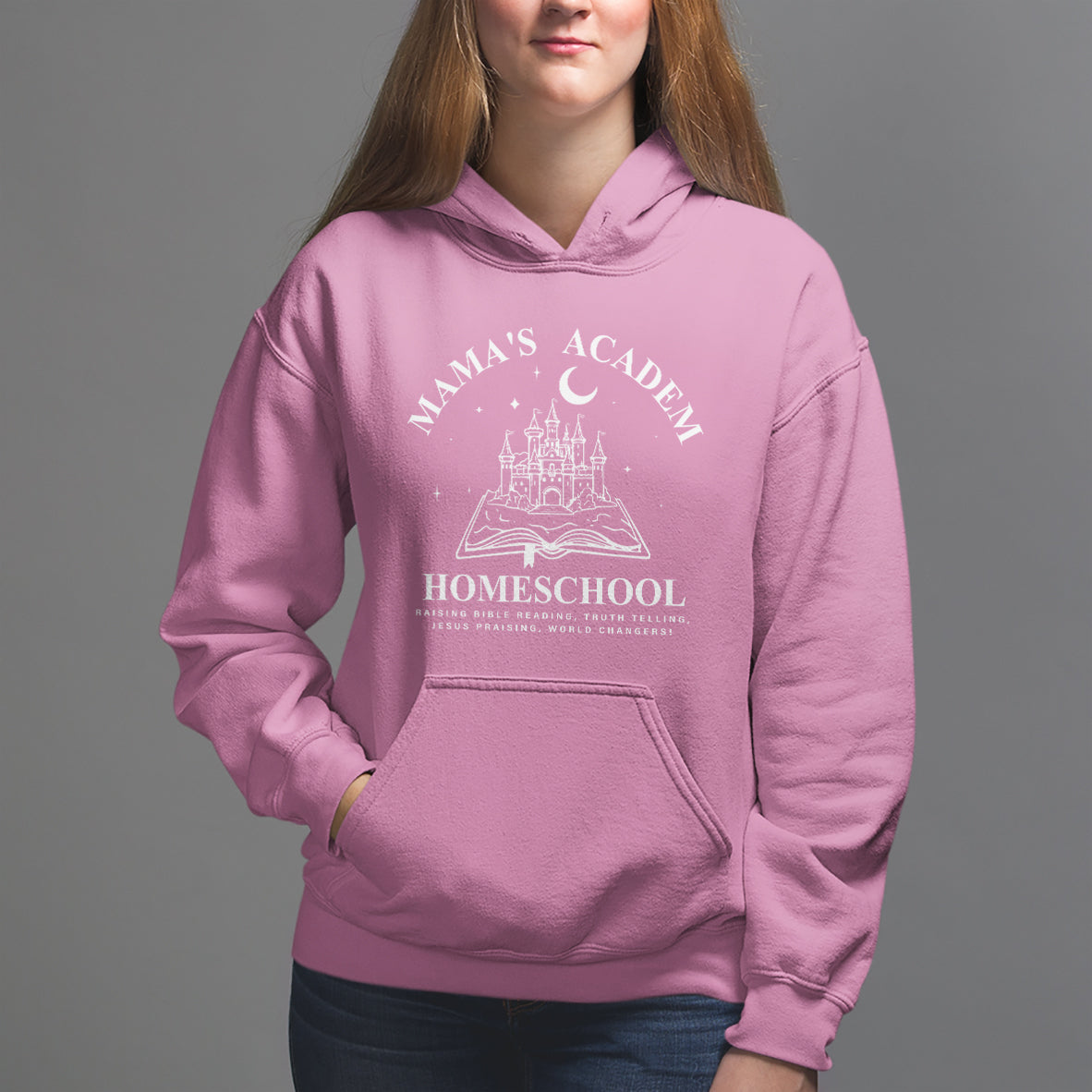 Mother's Day Hoodie Mama's Academy Homeschool Cute Stay At Home Mom - Wonder Print Shop