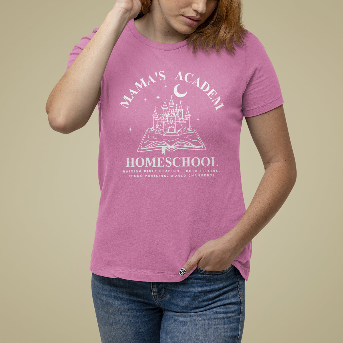 Mother's Day T Shirt For Women Mama's Academy Homeschool Cute Stay At Home Mom - Wonder Print Shop