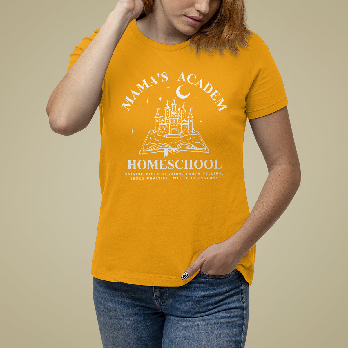 Mother's Day T Shirt For Women Mama's Academy Homeschool Cute Stay At Home Mom - Wonder Print Shop