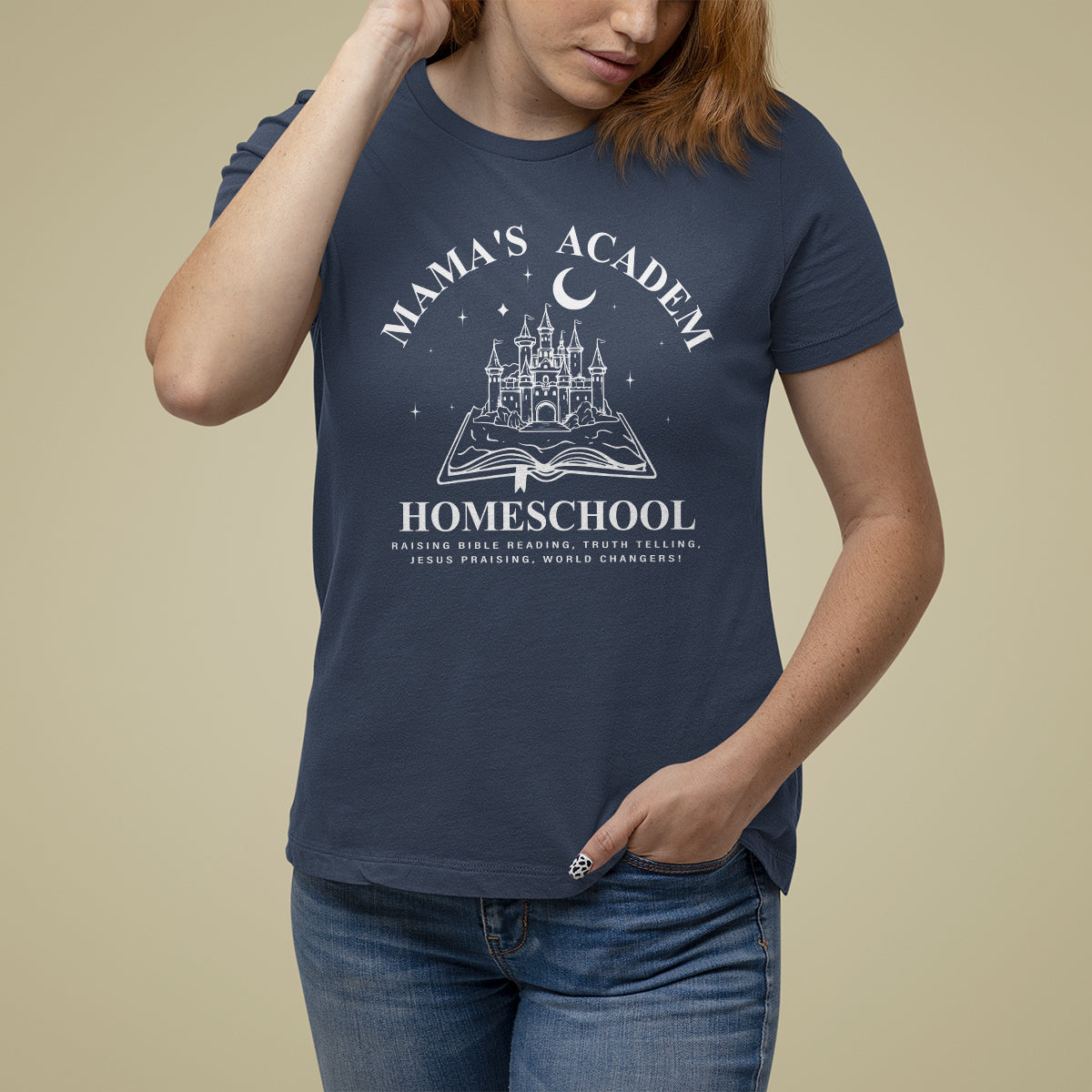 Mother's Day T Shirt For Women Mama's Academy Homeschool Cute Stay At Home Mom - Wonder Print Shop