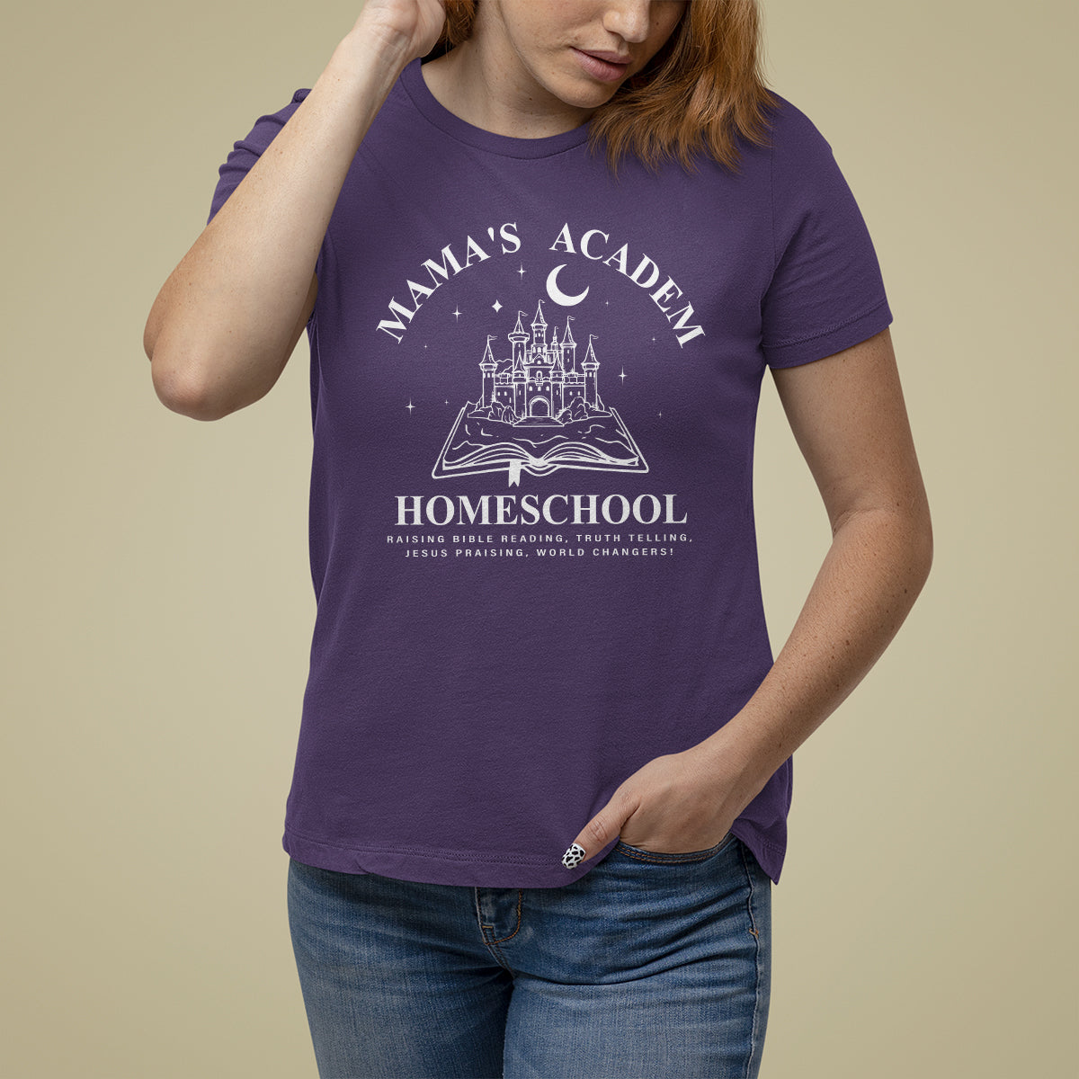 Mother's Day T Shirt For Women Mama's Academy Homeschool Cute Stay At Home Mom - Wonder Print Shop