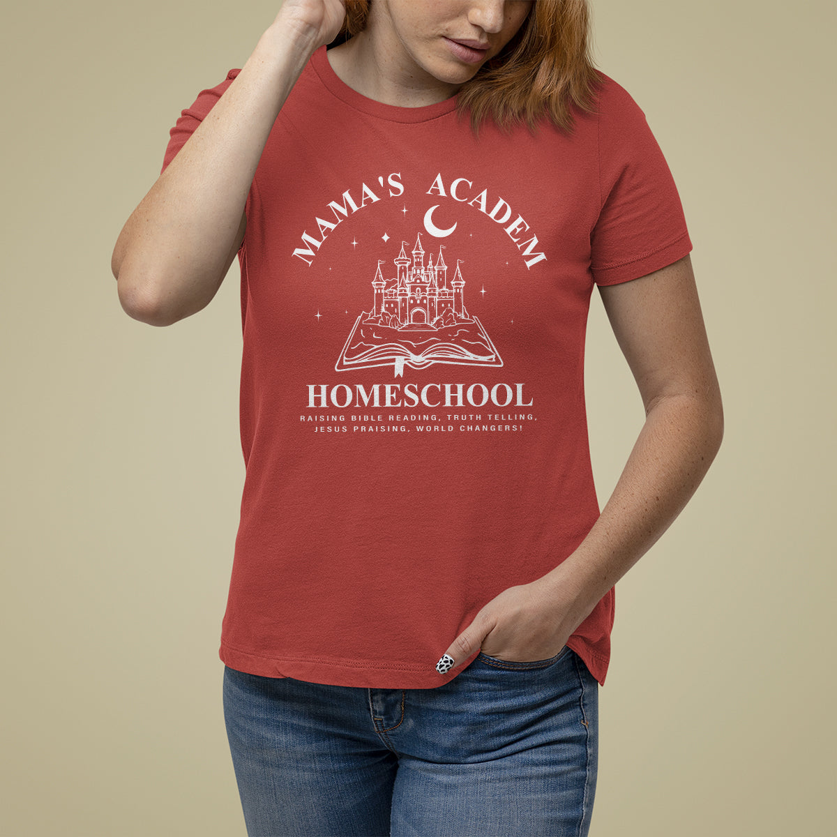 Mother's Day T Shirt For Women Mama's Academy Homeschool Cute Stay At Home Mom - Wonder Print Shop