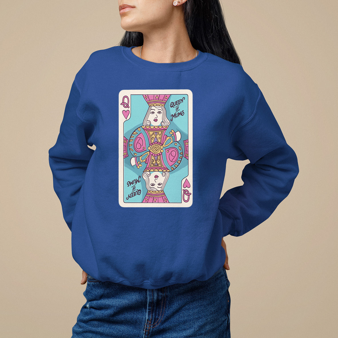 Mother's Day Sweatshirt Queen Of Mums Best Mom Ever - Wonder Print Shop