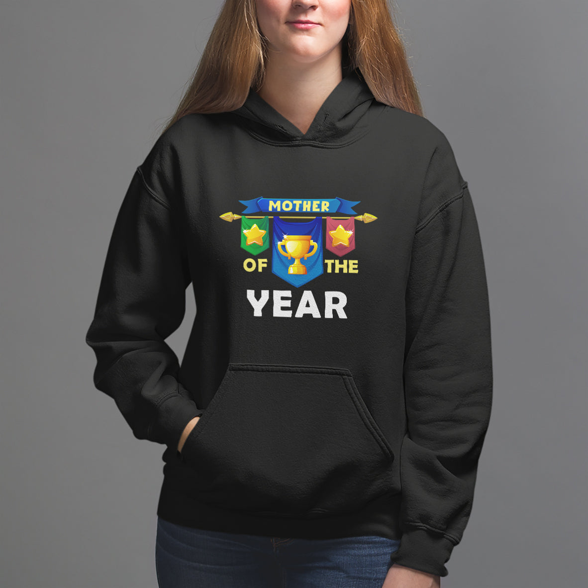 Mother's Day Hoodie Mother Of The Year Award Medal - Wonder Print Shop