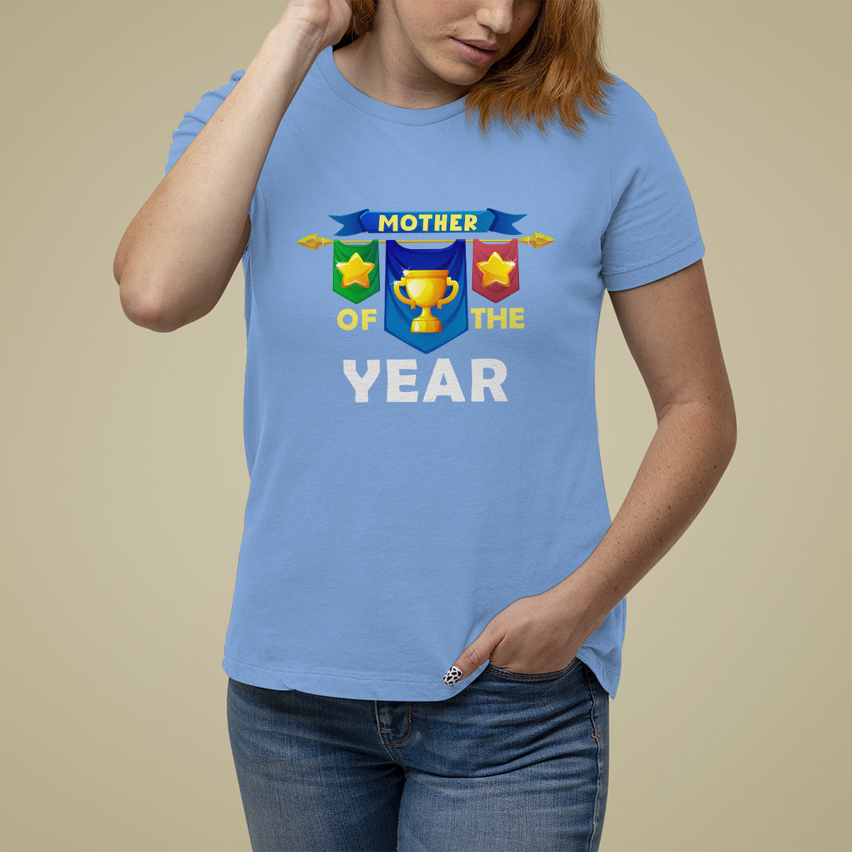 Mother's Day T Shirt For Women Mother Of The Year Award Medal - Wonder Print Shop