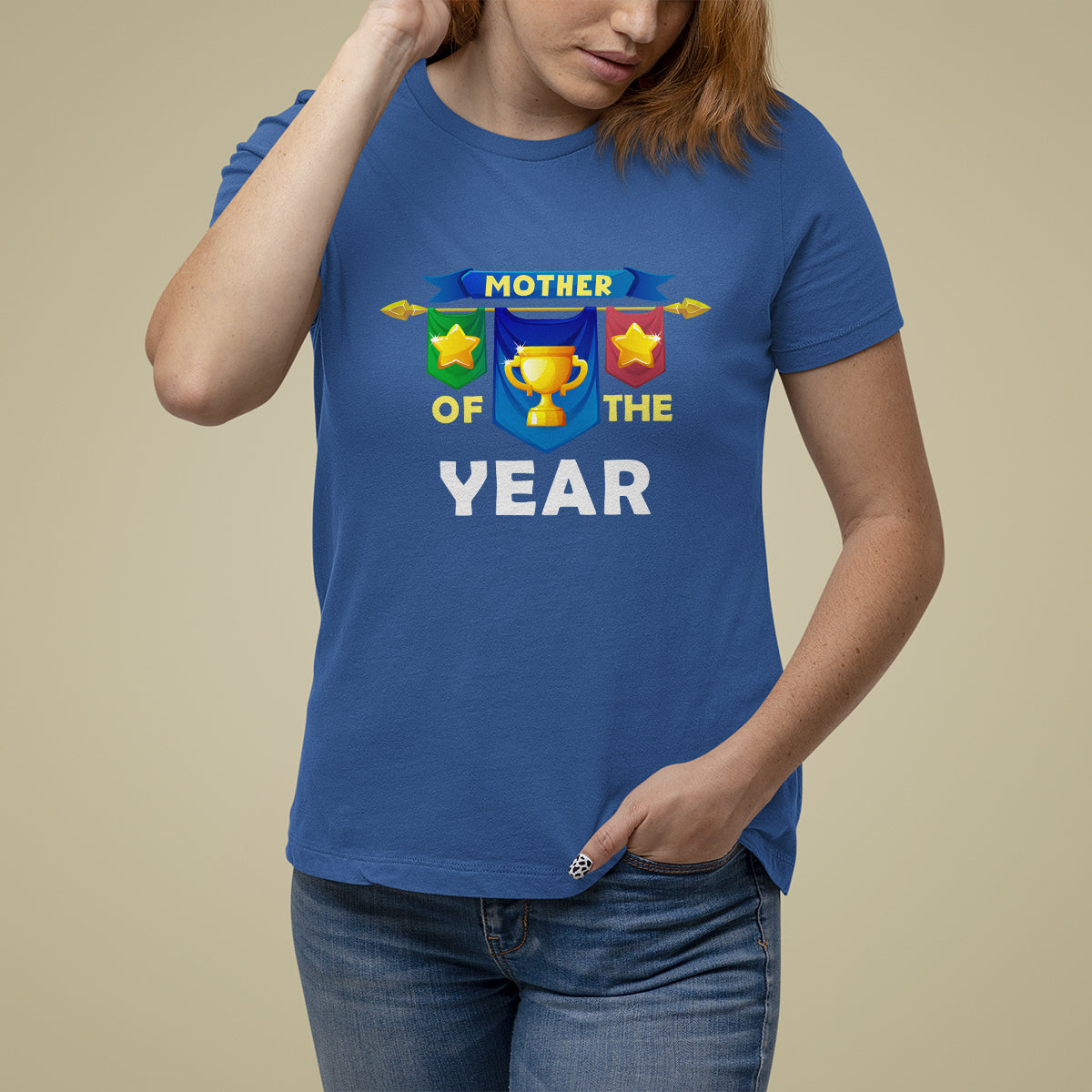 Mother's Day T Shirt For Women Mother Of The Year Award Medal - Wonder Print Shop