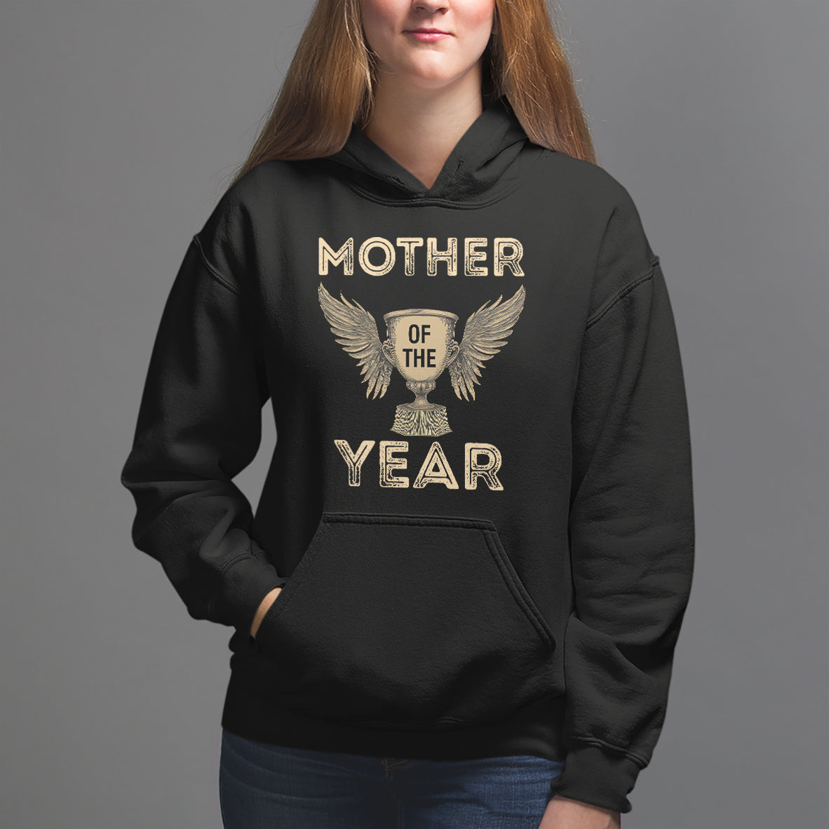 Mother's Day Hoodie Mother Of The Year Award Medal - Wonder Print Shop
