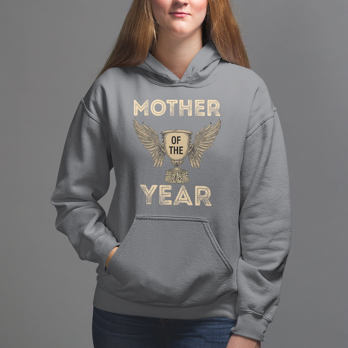 Mother's Day Hoodie Mother Of The Year Award Medal - Wonder Print Shop