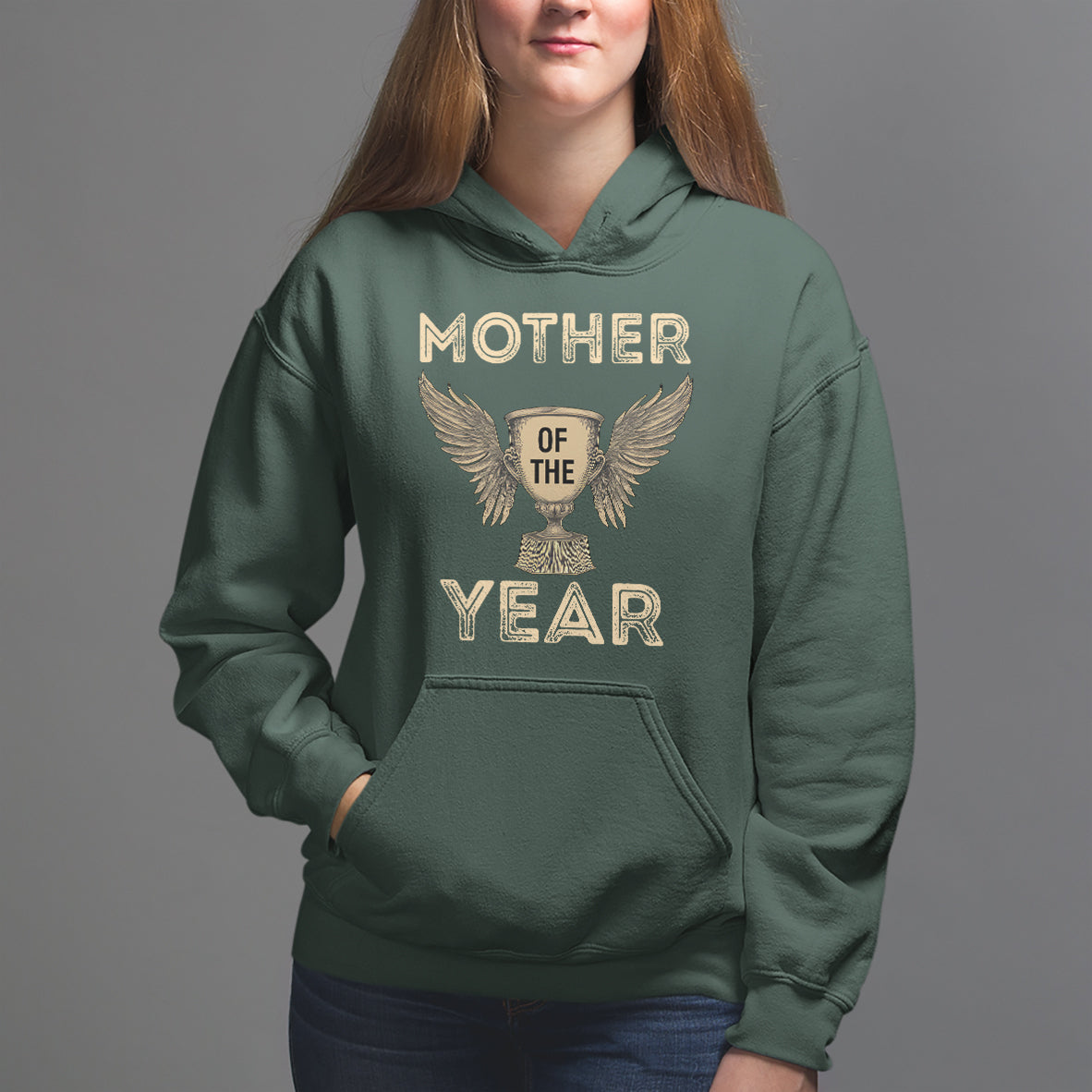 Mother's Day Hoodie Mother Of The Year Award Medal - Wonder Print Shop