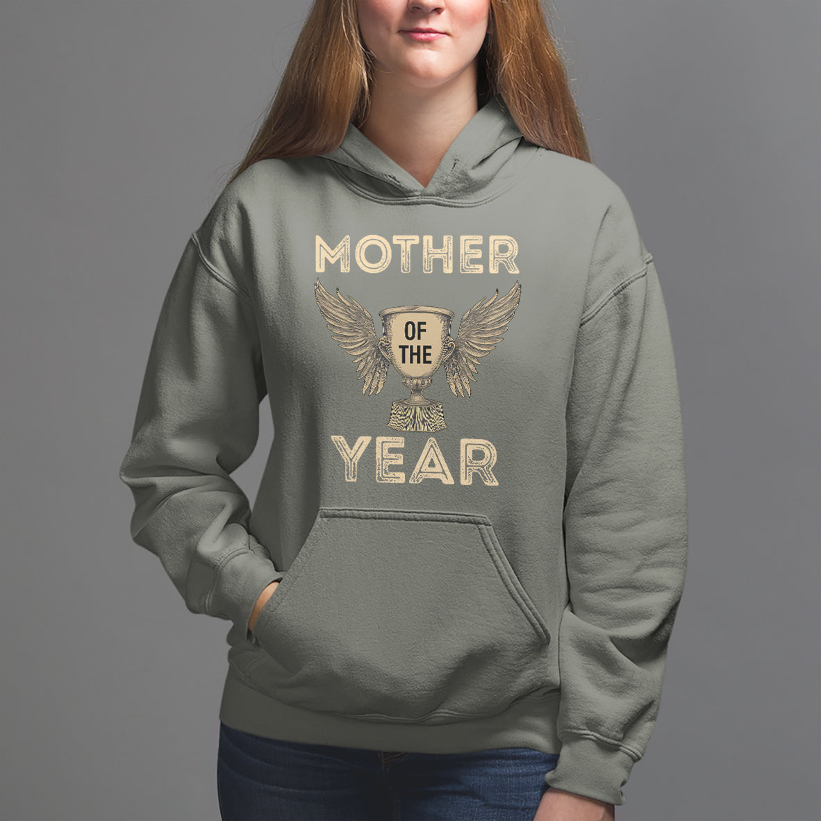 Mother's Day Hoodie Mother Of The Year Award Medal - Wonder Print Shop