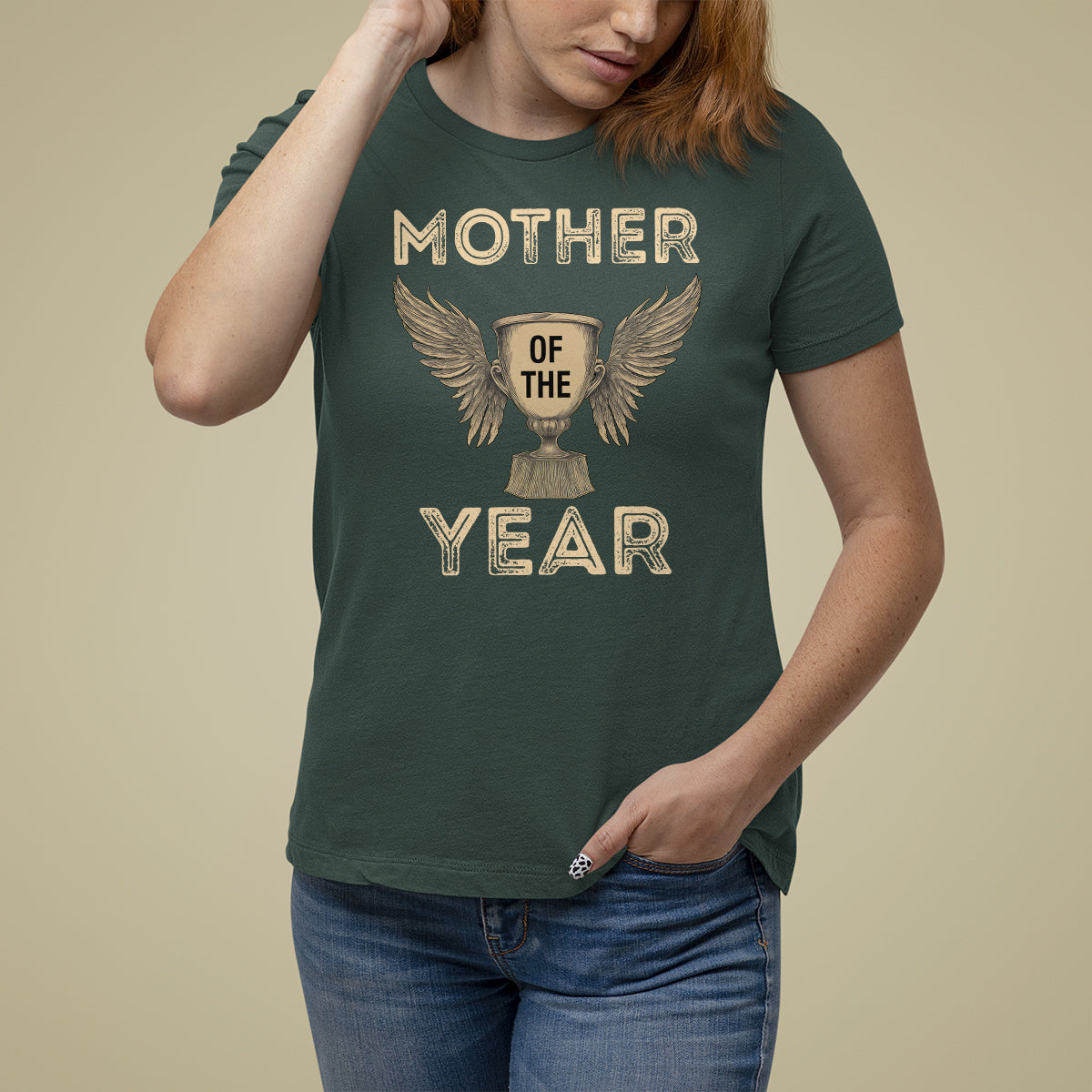 Mother's Day T Shirt For Women Mother Of The Year Award Medal - Wonder Print Shop