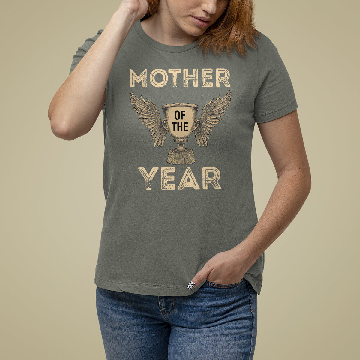 Mother's Day T Shirt For Women Mother Of The Year Award Medal - Wonder Print Shop