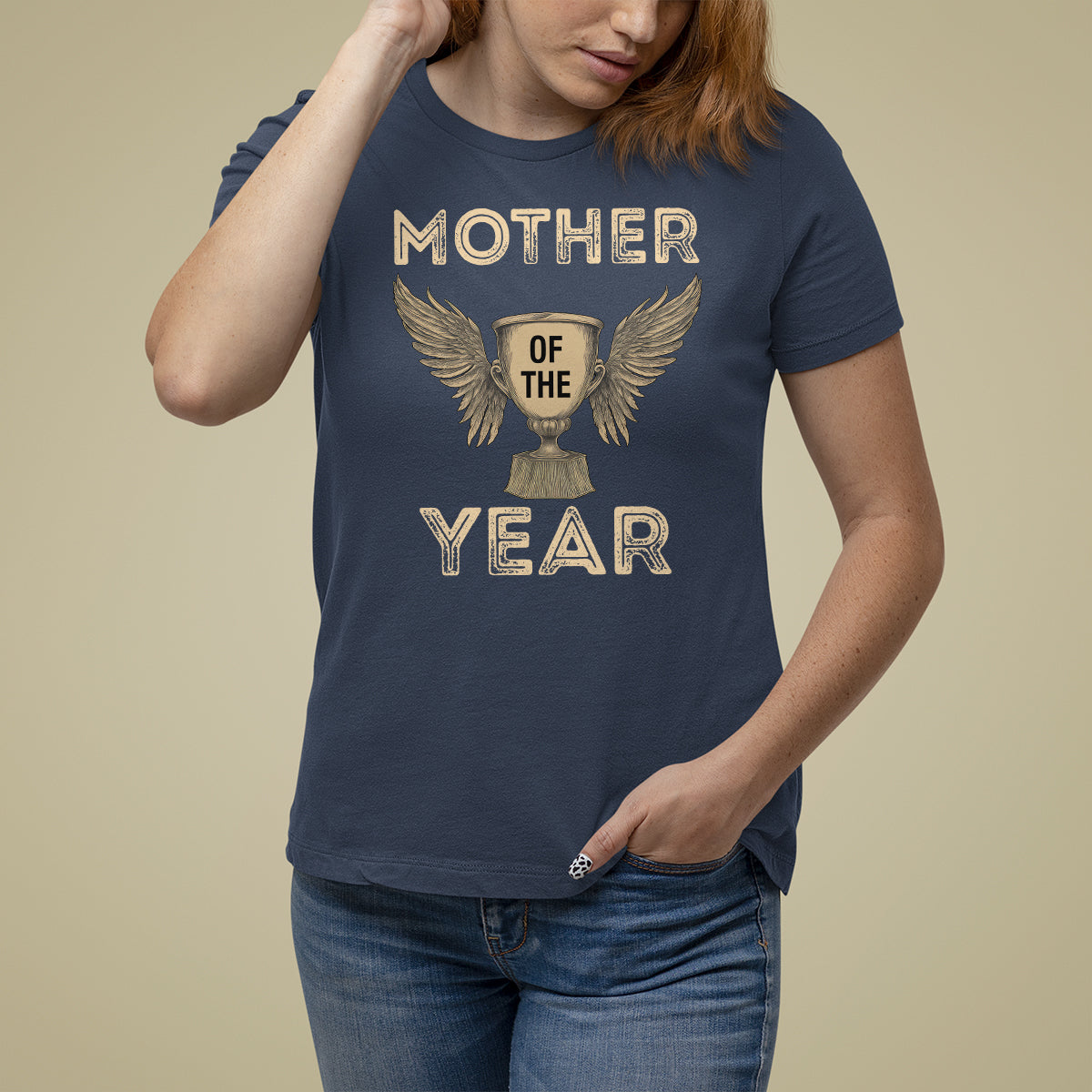 Mother's Day T Shirt For Women Mother Of The Year Award Medal - Wonder Print Shop