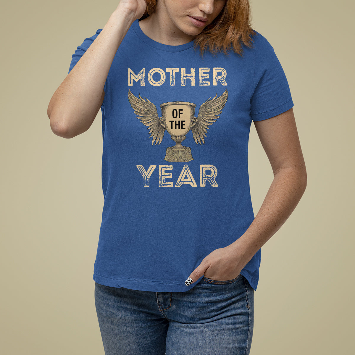 Mother's Day T Shirt For Women Mother Of The Year Award Medal - Wonder Print Shop