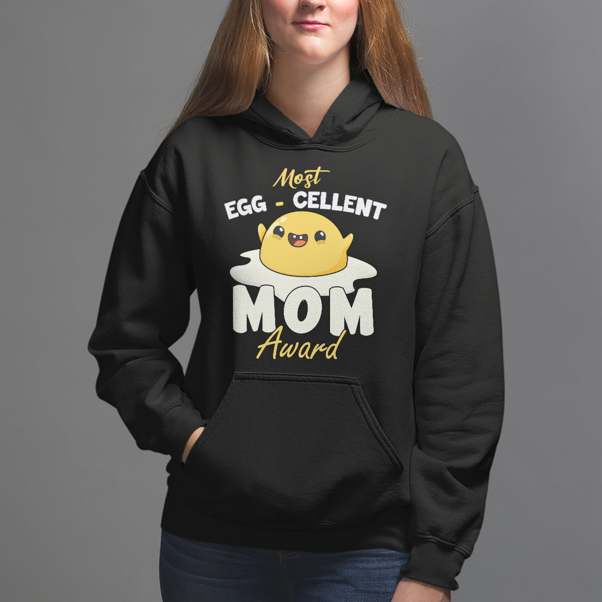 Mother's Day Hoodie Most Eggcelent Mom Cute Egg - Wonder Print Shop