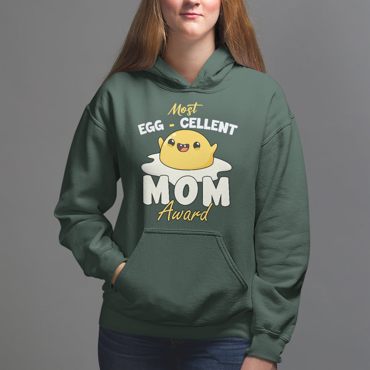 Mother's Day Hoodie Most Eggcelent Mom Cute Egg - Wonder Print Shop