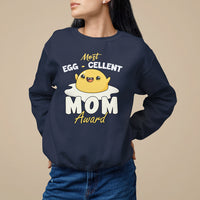 Mother's Day Sweatshirt Most Eggcelent Mom Cute Egg - Wonder Print Shop