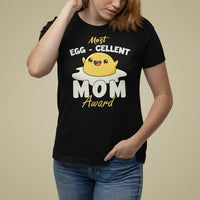 Mother's Day T Shirt For Women Most Eggcelent Mom Cute Egg - Wonder Print Shop