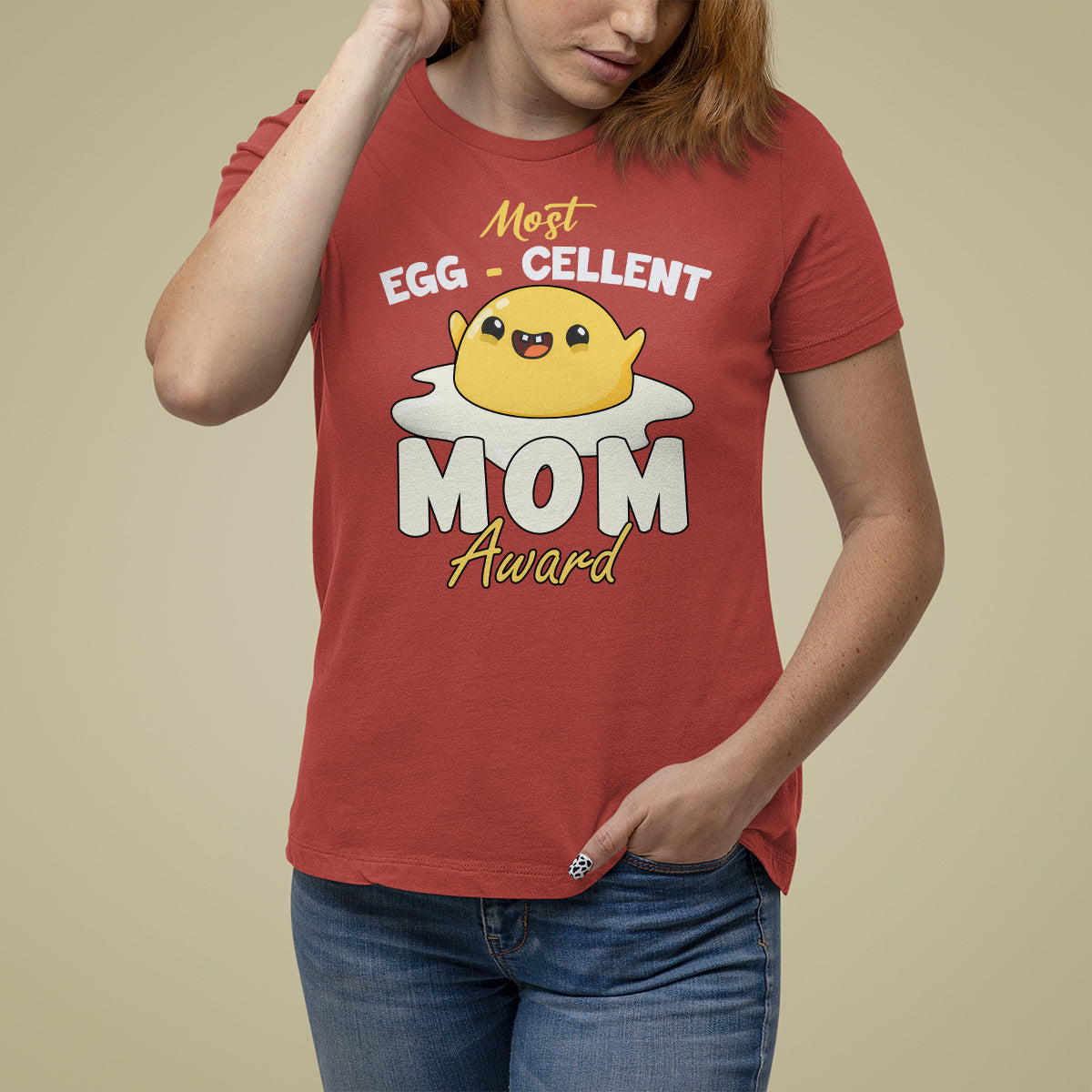 Mother's Day T Shirt For Women Most Eggcelent Mom Cute Egg - Wonder Print Shop