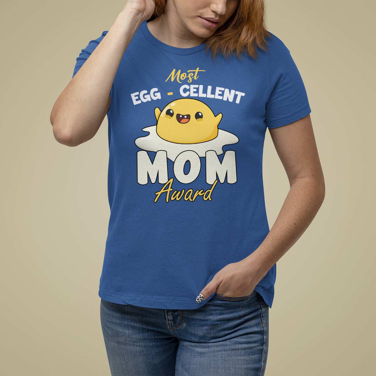Mother's Day T Shirt For Women Most Eggcelent Mom Cute Egg - Wonder Print Shop