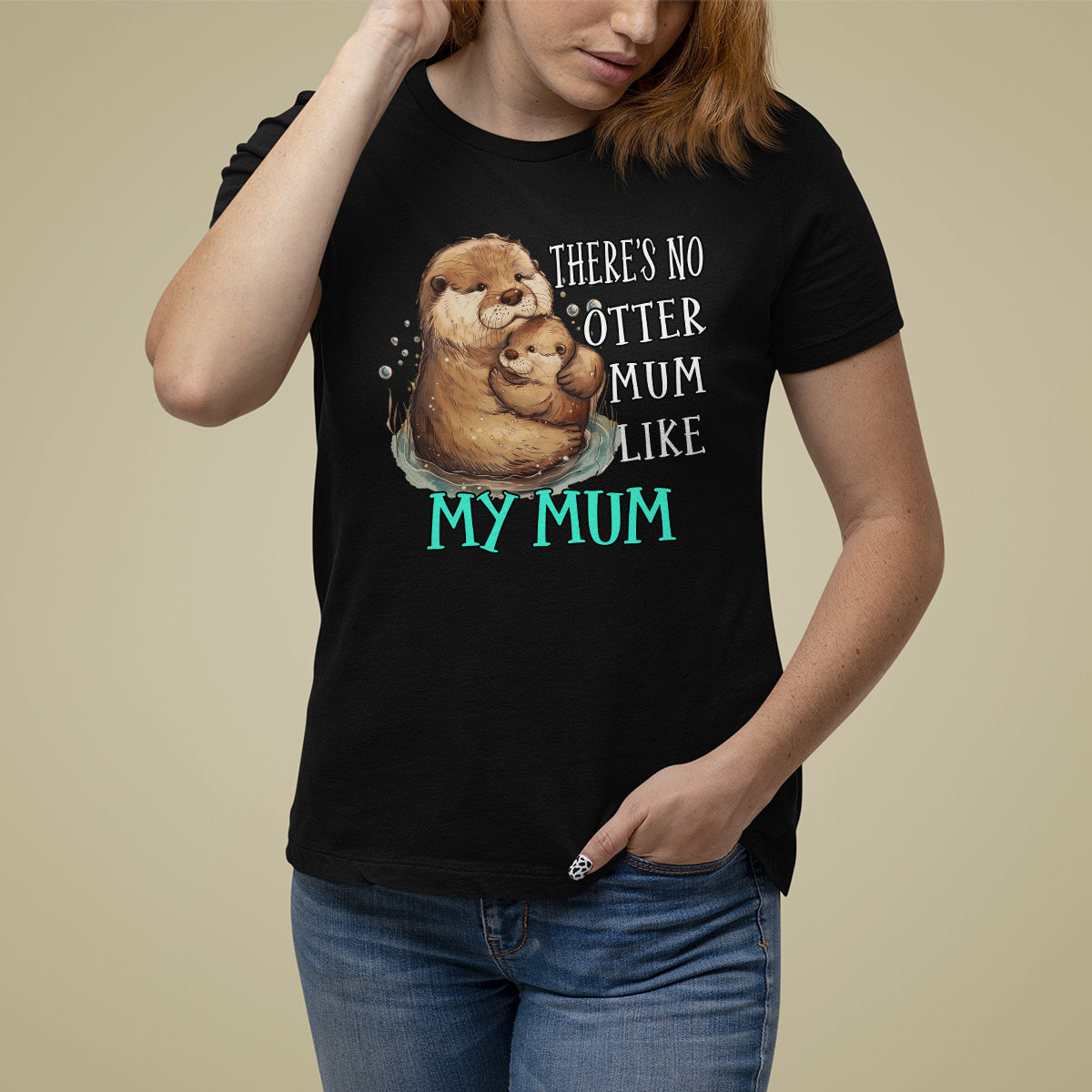 Mother's Day T Shirt For Women There's No Otter Mum Like My Mum - Wonder Print Shop