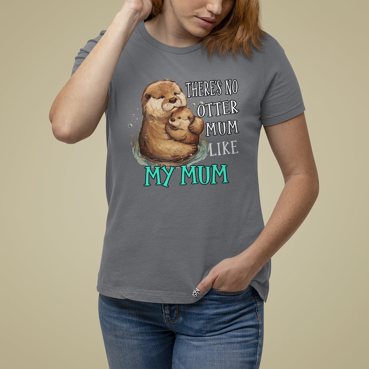 Mother's Day T Shirt For Women There's No Otter Mum Like My Mum - Wonder Print Shop