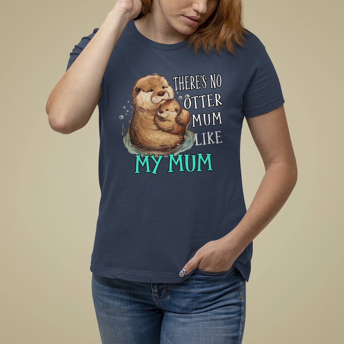 Mother's Day T Shirt For Women There's No Otter Mum Like My Mum - Wonder Print Shop