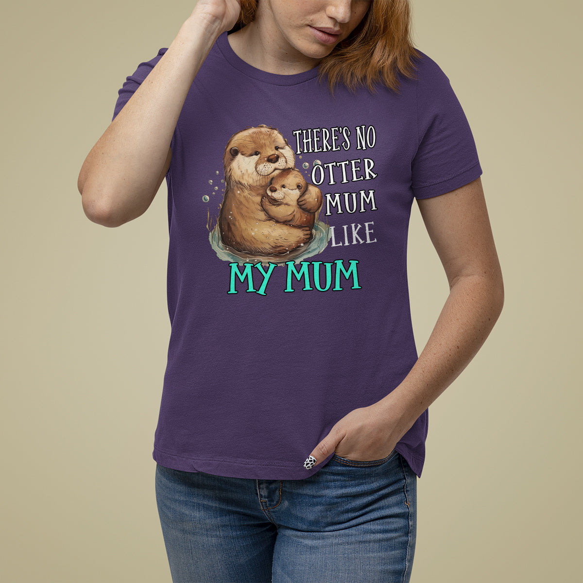 Mother's Day T Shirt For Women There's No Otter Mum Like My Mum - Wonder Print Shop