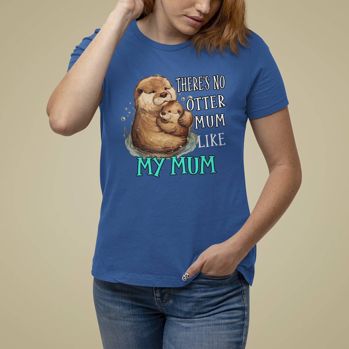 Mother's Day T Shirt For Women There's No Otter Mum Like My Mum - Wonder Print Shop