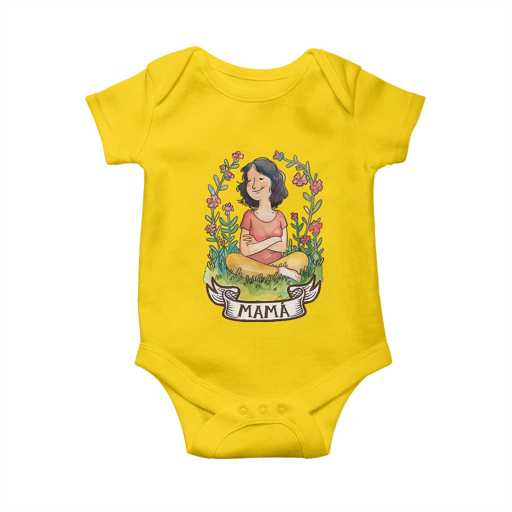Mother's Day Mama Picture Baby Onesie