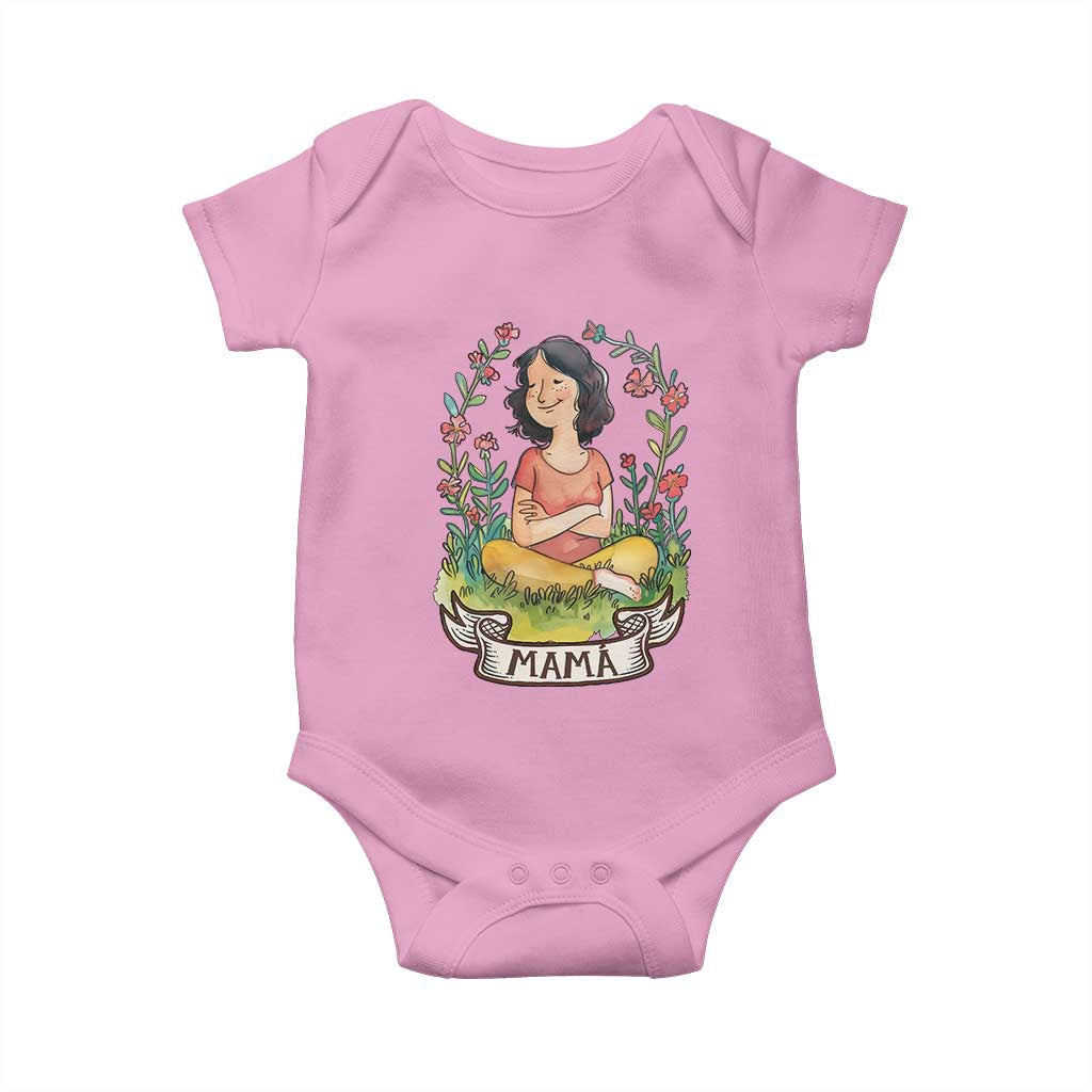 Mother's Day Mama Picture Baby Onesie