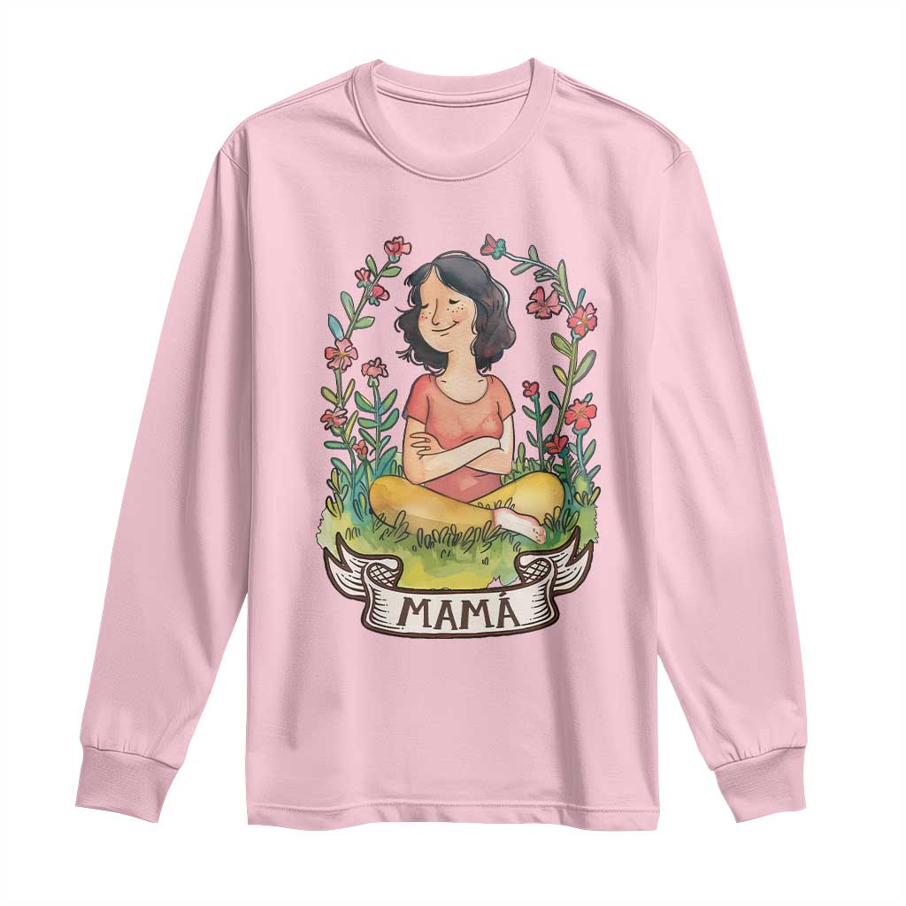 Mother's Day Mama Picture Long Sleeve Shirt
