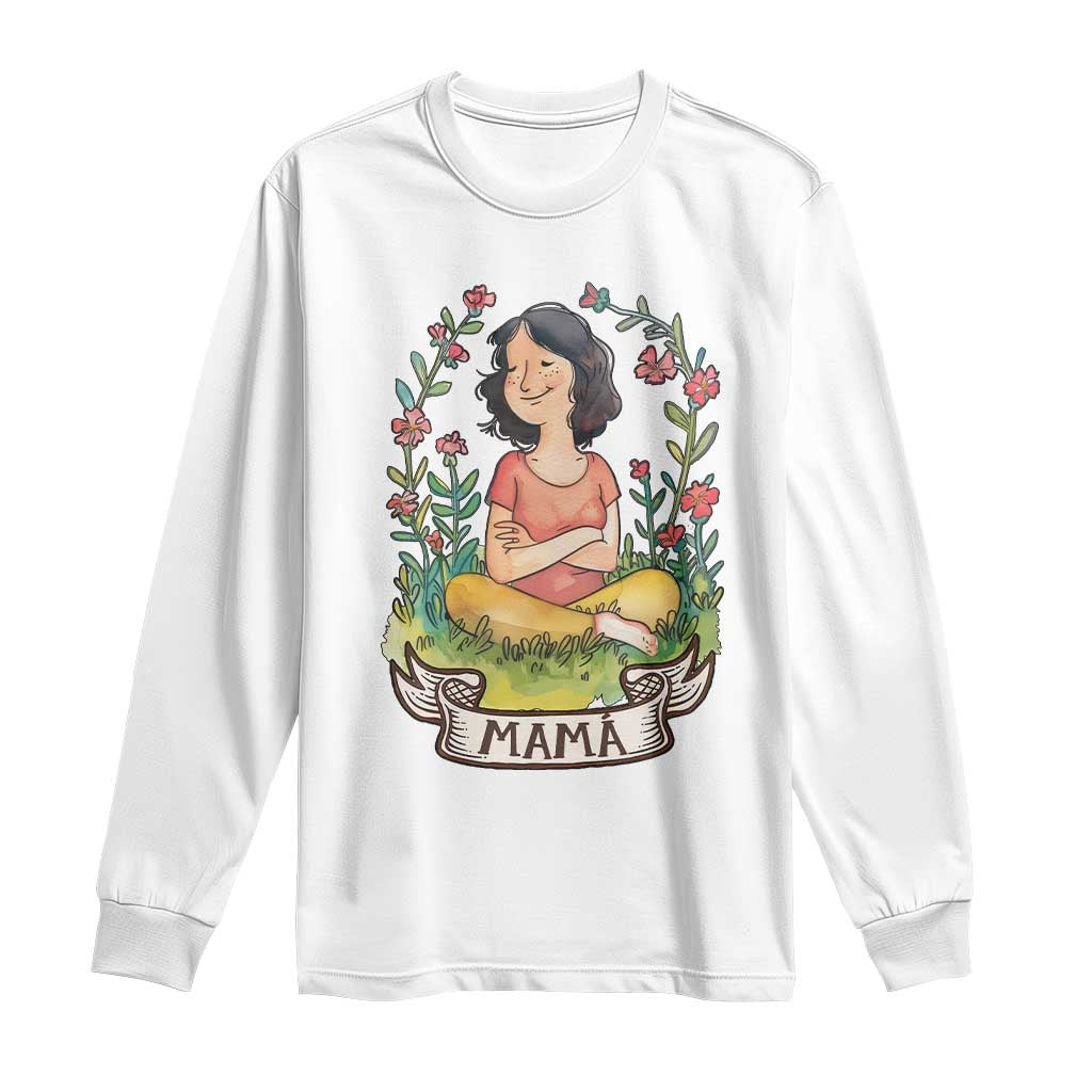Mother's Day Mama Picture Long Sleeve Shirt