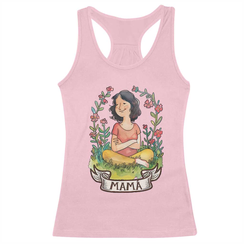 Mother's Day Mama Picture Racerback Tank Top